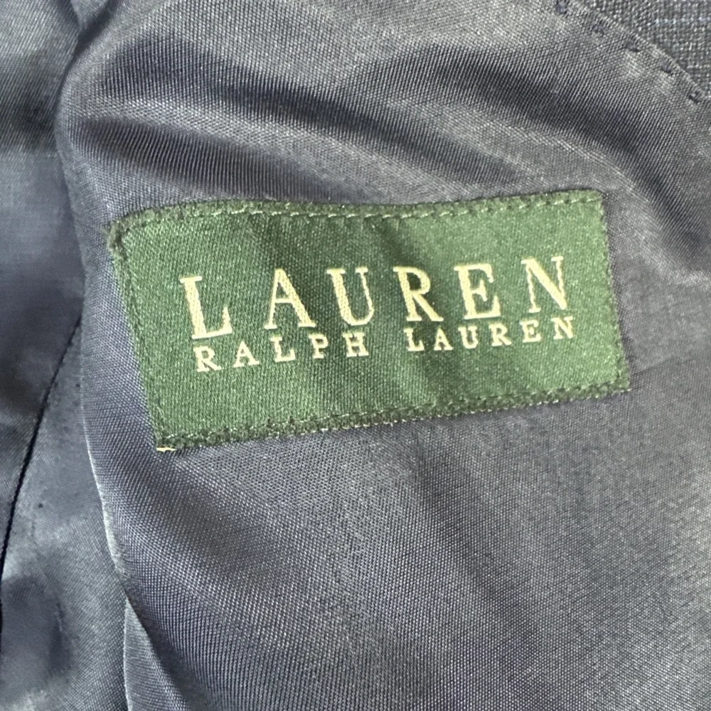 Ralph Lauren Dark Blue Sports Jacket‎ 100% Wool Union Made Canada Vintage 42L